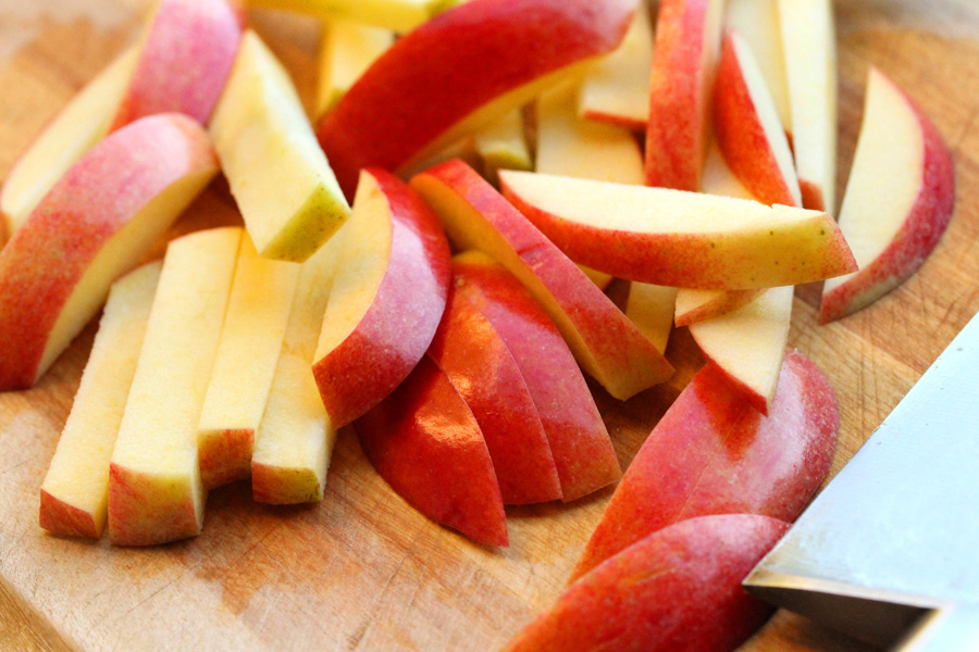 как резать яблоки на варенье