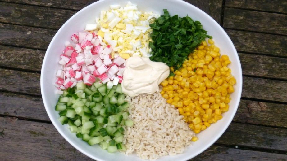 ингредиенты для крабового салата