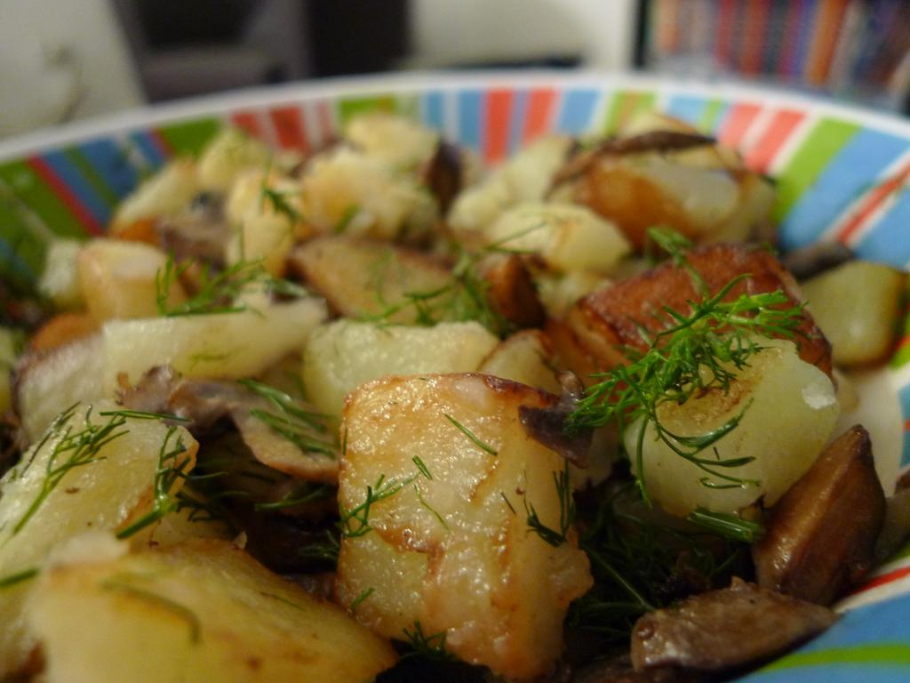 жареная картошка с грибами рецепт